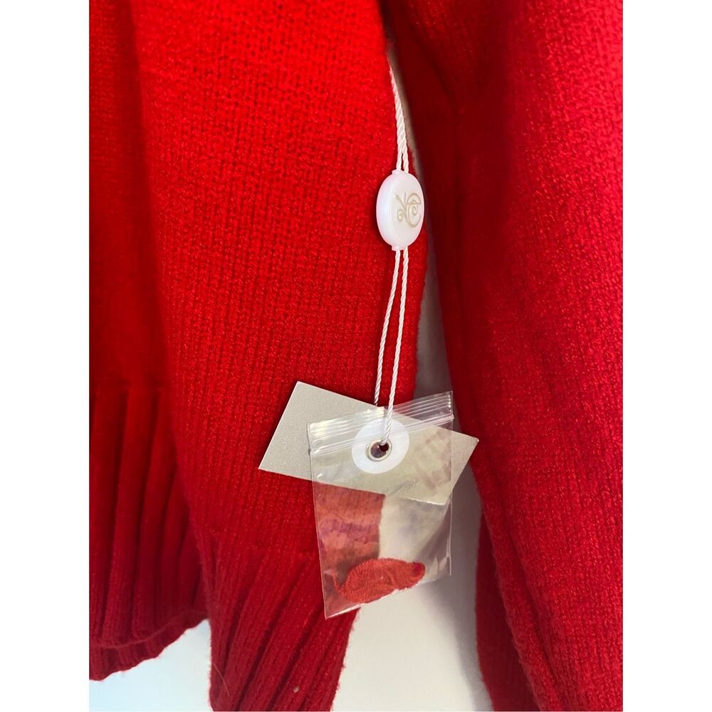 Evolution Solid Red Ultra Soft Knit Sweater Sz XL… - image 4